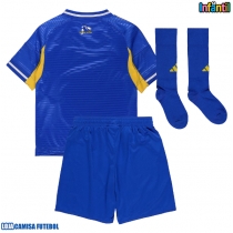 Camisa de Futebol Leeds United Equipamento Secundário Infantil 2025-26 Manga Curta (+ Calças curtas)